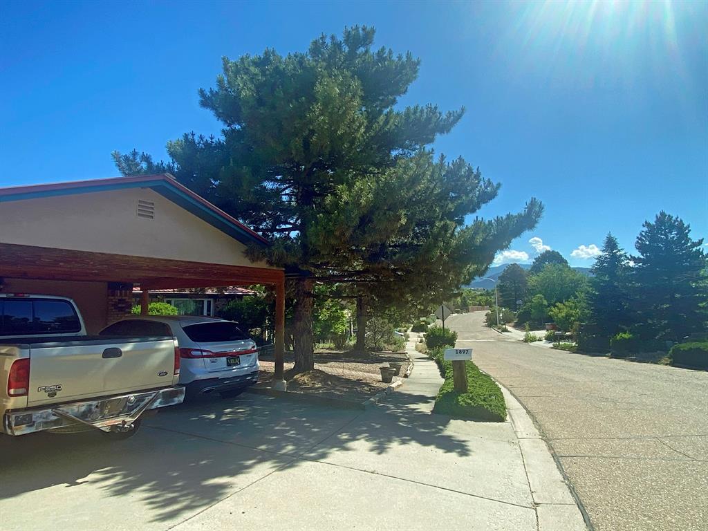 carport and street view